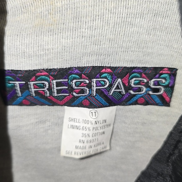 Trespass Nylon Windbreaker Jacket Mens Adult 1T Full Zip Colorblock 80's Lined - Picture 6 of 10